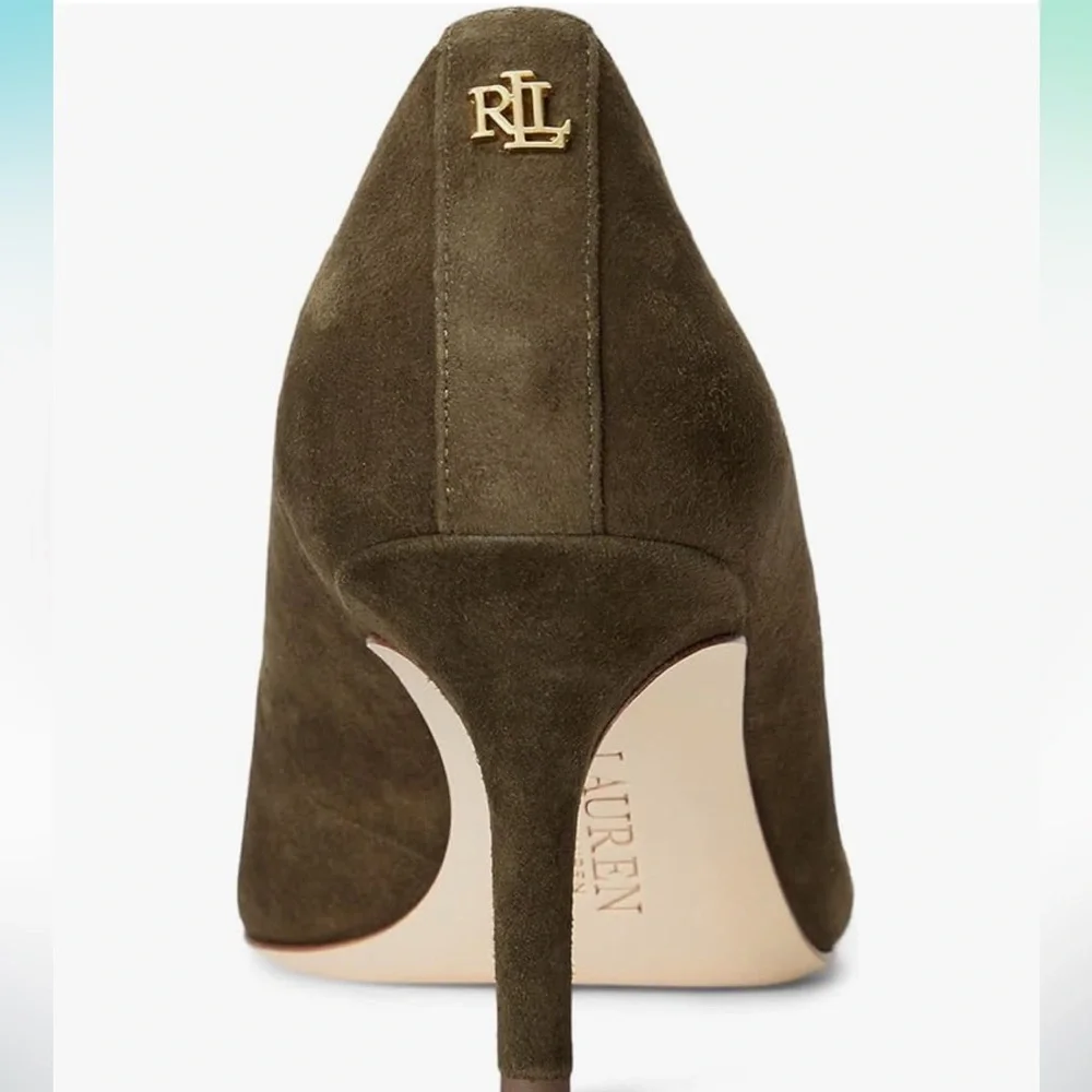 Lauren by Ralph Lauren Women's Lanette Suede Kitten Heels Pump Size 6 No Box - Picture 2 of 9